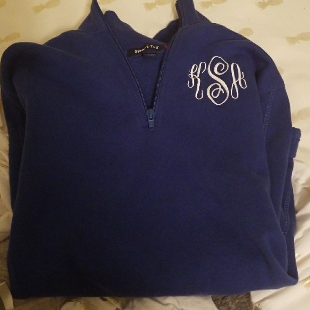 Monogram quarter zip